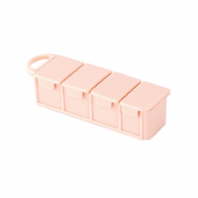 Mini Portable 4 Slots Travel Pill Box Ιδανικό Για Αποθήκευση Χαπιών Βιταμινών