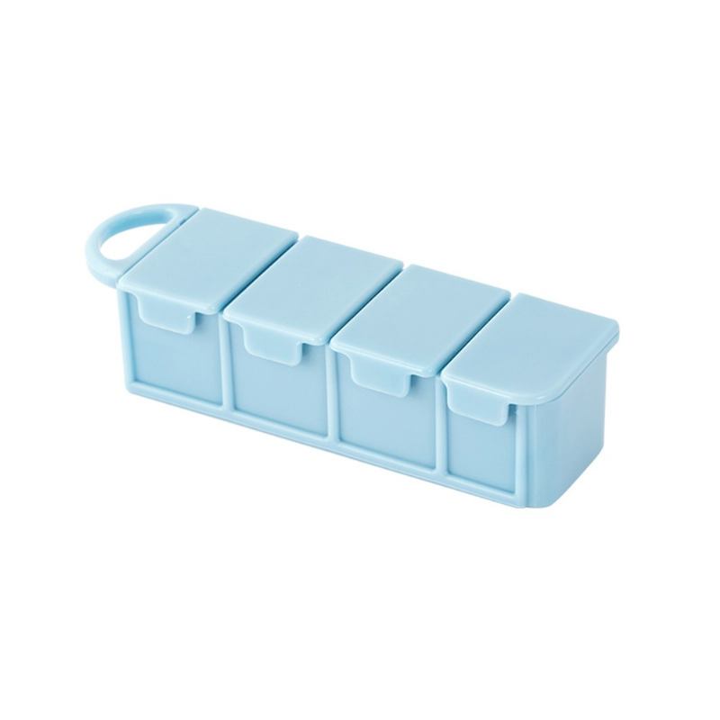 Mini Portable 4 Slots Travel Pill Box Ιδανικό Για Αποθήκευση Χαπιών Βιταμινών