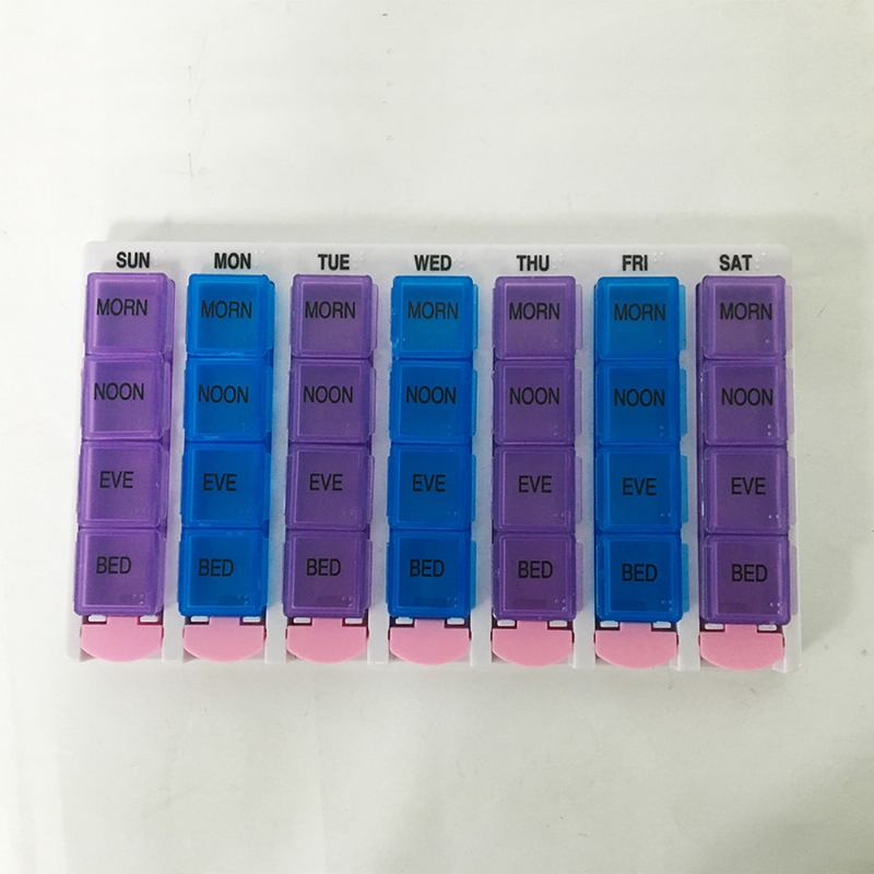 Monthly Weekly Pill Box Organizer Θήκη Βιταμινών Με Πατημένο Κουμπί Easy Open 7 Day Am Pm Medicine Dispenser Box Ce