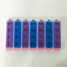 Monthly Weekly Pill Box Organizer Θήκη Βιταμινών Με Πατημένο Κουμπί Easy Open 7 Day Am Pm Medicine Dispenser Box Ce