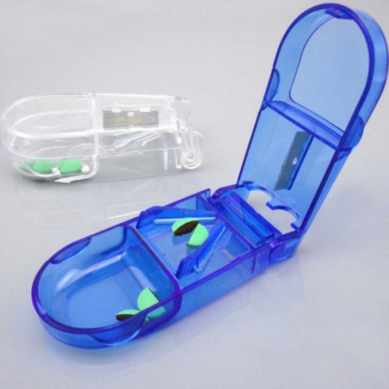 Pill Box Cutter Tablet Splitter Dustproof Case