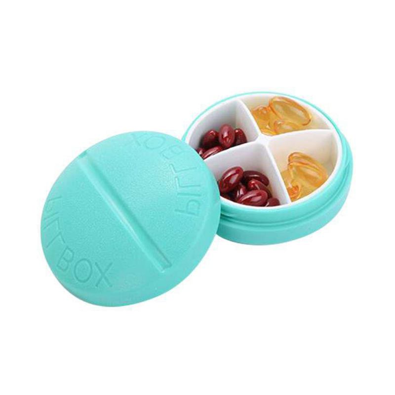 Portable Medicine Drug Jewelry Storage Box 4 Slots Colorful Pills Modeling Organizer Ιατρική Θήκη Χαπιών