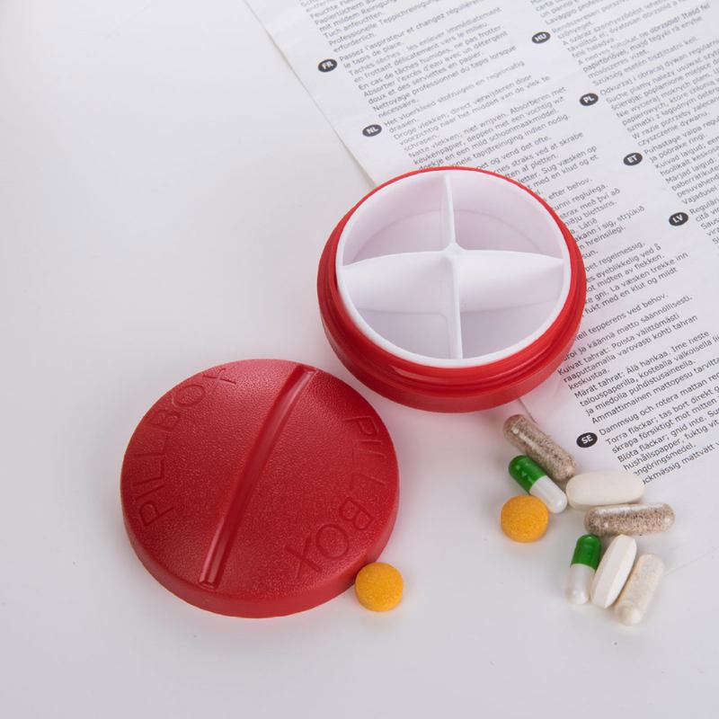 Portable Medicine Drug Jewelry Storage Box 4 Slots Colorful Pills Modeling Organizer Ιατρική Θήκη Χαπιών