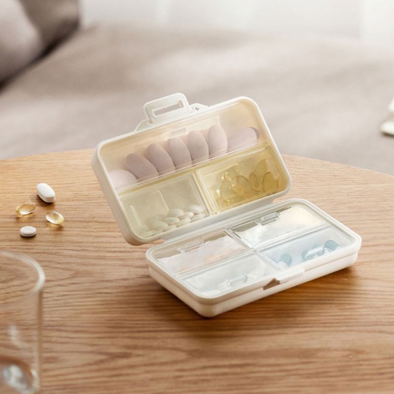 Seven-day Pill Box Dispenser Φορητός Οργανωτής Χαπιών Για Ταξίδια Mini Medicine Organizer Δοχείο Με 7 Υπο-κουτιά