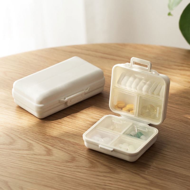 Seven-day Pill Box Dispenser Φορητός Οργανωτής Χαπιών Για Ταξίδια Mini Medicine Organizer Δοχείο Με 7 Υπο-κουτιά