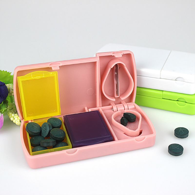 Θήκη Για Χάπι Travel Medicine With Pill Cutter Αδιάβροχη Organizer Πρώτων Βοηθειών Για Δοχείο Αποθήκευσης