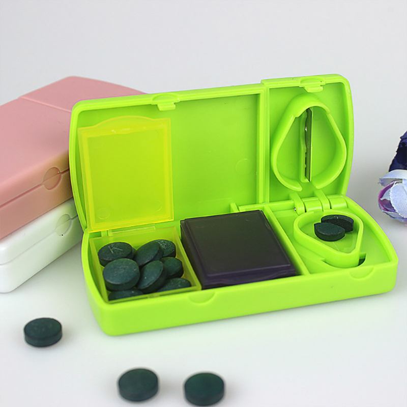 Θήκη Για Χάπι Travel Medicine With Pill Cutter Αδιάβροχη Organizer Πρώτων Βοηθειών Για Δοχείο Αποθήκευσης