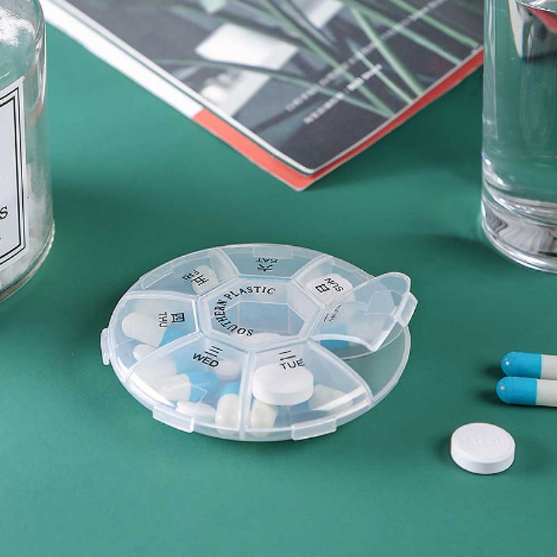 Weekly Clear Pill Organizer Μεγάλη Υπενθύμιση Φαρμάκου Για Ταξίδια Με 7 Διαμερίσματα