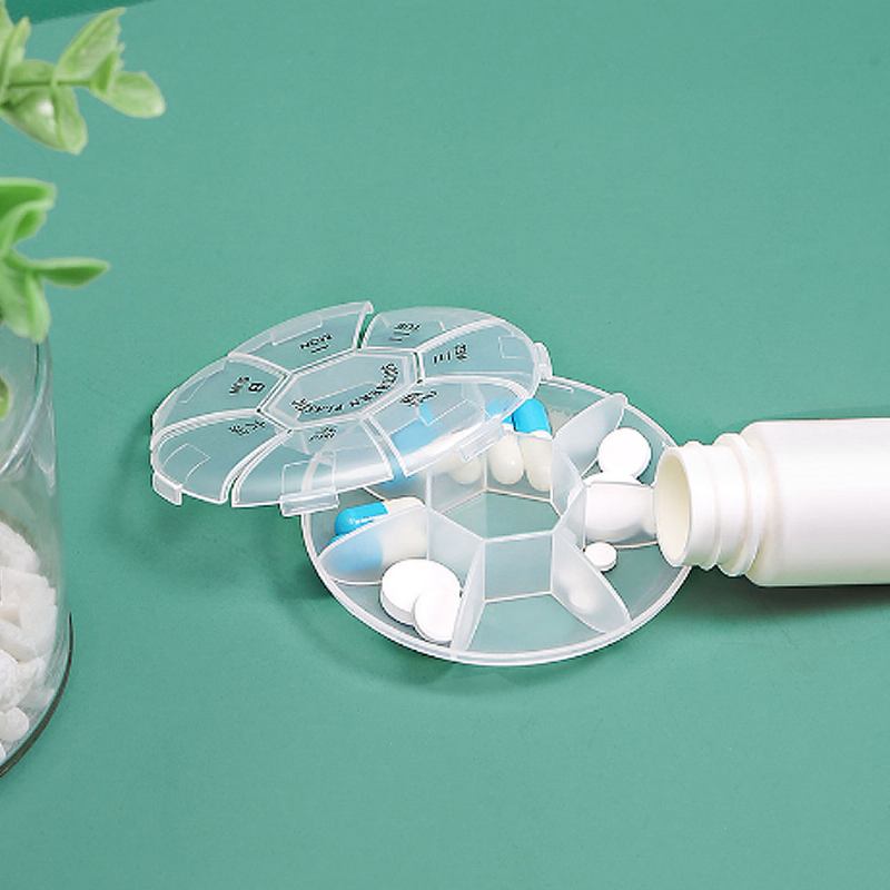 Weekly Clear Pill Organizer Μεγάλη Υπενθύμιση Φαρμάκου Για Ταξίδια Με 7 Διαμερίσματα