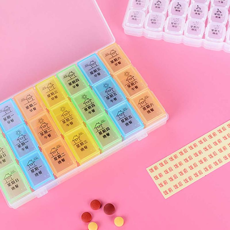 Weekly Pill Organizer Φορητή Θήκη Για Κουτί Χαπιών 7 Ημερών Με 28 Μεγάλες Ξεχωριστές Θήκες Για Φαρμακευτικές Βιταμίνες Ιχθυέλαιο Και Συμπληρώματα