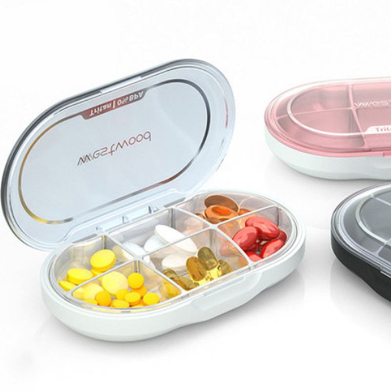 Westwood Premium Travel Pill Organizer Θήκη Dust-proof 6 Compartments Φορητό Εβδομαδιαίο Κουτί Χαπιών Για Φαρμακευτική Αγωγή Βιταμίνη