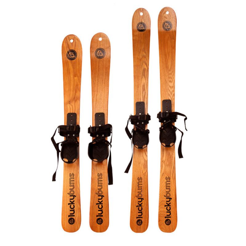 Dual Wood Skiing Board For Outdoor Training Fashionable Skis Pair Ash Tree 110cm Snowboard Sleigh