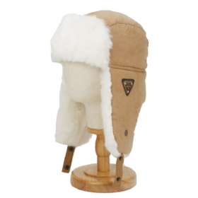 Χειμερινό Καπέλο Χιονιού Old Men Thickening Plus Velvet Ζεστό Καπάκι Βελούδινο Ζώων Από Ψεύτικη Γούνα Ρωσικού Στιλ Με Ωτοασπίδες Για Σκι