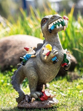 1 Τεμ. Δεινόσαυρος Τρώει Καλικάντζαροι Νάνοι Τέχνη Κήπου Στολίδι Εξωτερικού Χώρου Tyrannosaurus Kids Toys Creator Animals