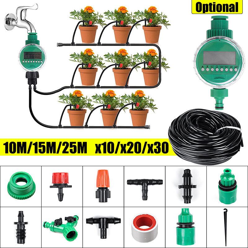10/15/25m 33/49/82ft Αυτόματο Σύστημα Άρδευσης Μικρού Νερού Με Σταγόνες Κιτ Λάστιχου Κήπου Αυτοποτιζόμενου Φυτού Για Κρεμαστό Καλάθι Σπιτιού Κιτ Ποτίσματος Φυτό Λουλούδι