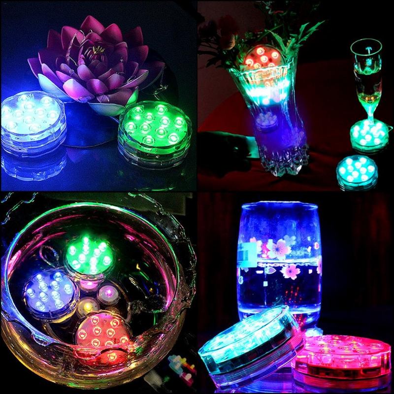 12 Led Rgb Υποβρύχιο Φως Αδιάβροχο Φωτιστικό Νύχτας Σιντριβάνι Δεξαμενή Ψαριών Διακόσμηση Κήπου