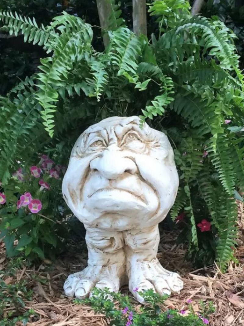 1pc Funny Expression Muggly's The Face Statue Planter Νήμα Κήπου Γλυπτό Διακόσμηση Γλάστρα Φυτών Λουλουδιών