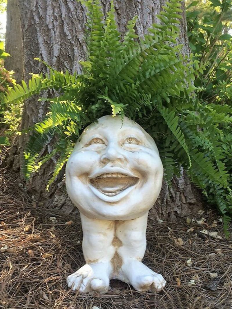 1pc Funny Expression Muggly's The Face Statue Planter Νήμα Κήπου Γλυπτό Διακόσμηση Γλάστρα Φυτών Λουλουδιών