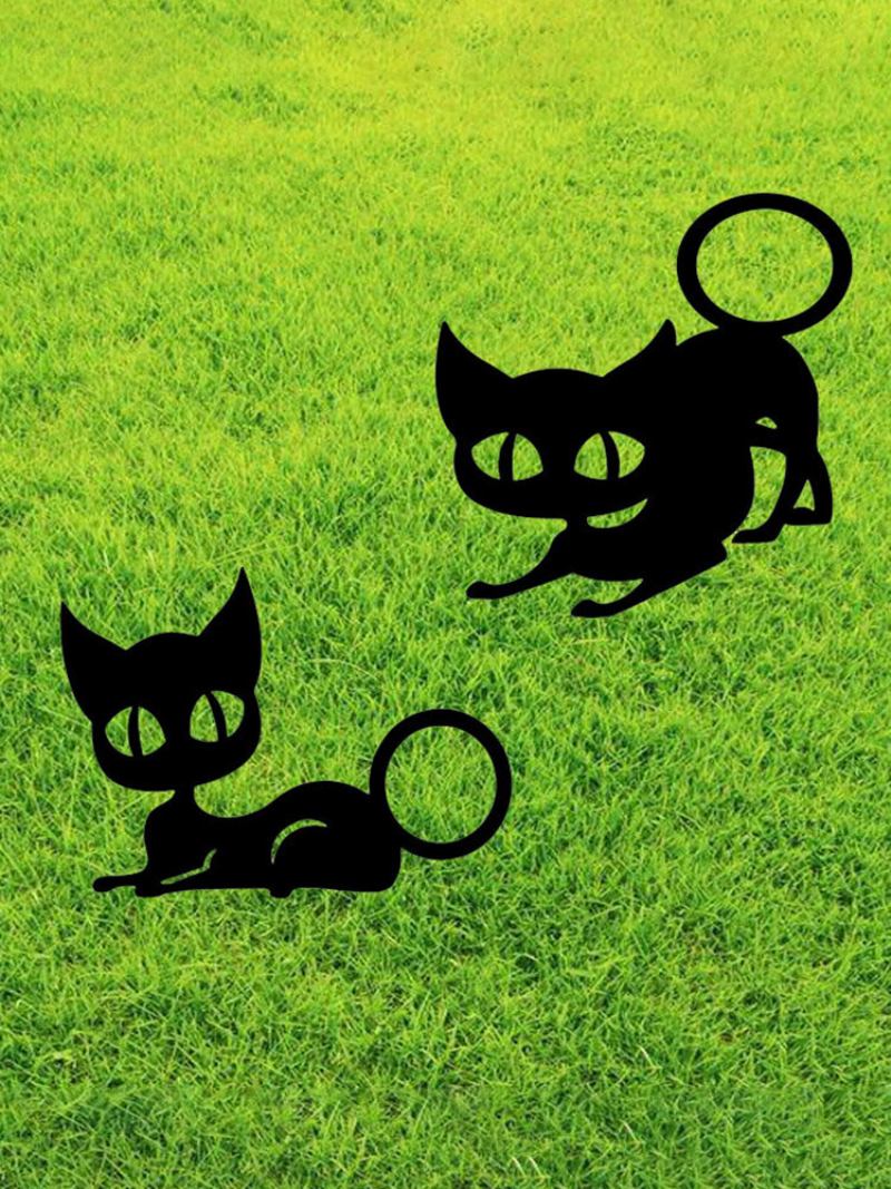 1pc Καινοτόμο Ακρυλικό Προσομοίωση Cartoon Cat Decor Outdoor Garden Insert Card Art Hollow Decoration Crafts Διακοσμητικά Αυλής Σπιτιού