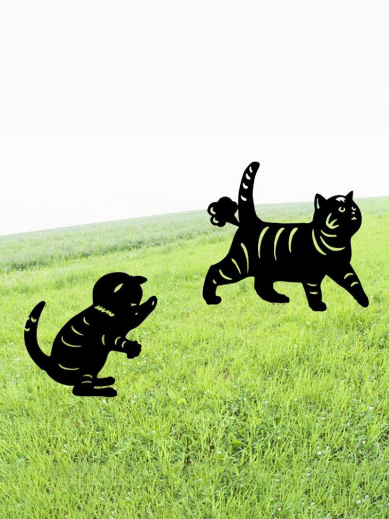 1pc Καινοτόμο Ακρυλικό Προσομοίωση Cartoon Cat Decor Outdoor Garden Insert Card Art Hollow Decoration Crafts Διακοσμητικά Αυλής Σπιτιού