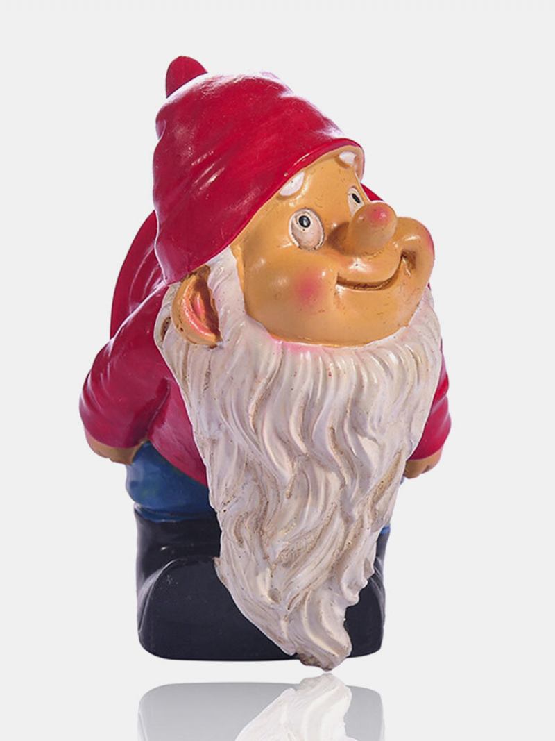 1pc Ρητίνη Gnome Dwarf Που Φλερτάρει Αγάλματα Με Λευκή Γενειάδα Σκυμμένο Για Να Εκθέσει Τον Κώλο Πουλί Διακοσμήσεις Γκαζόν Εσωτερικού Εξωτερικού Χώρου Χριστουγεννιάτικο Στολίδι