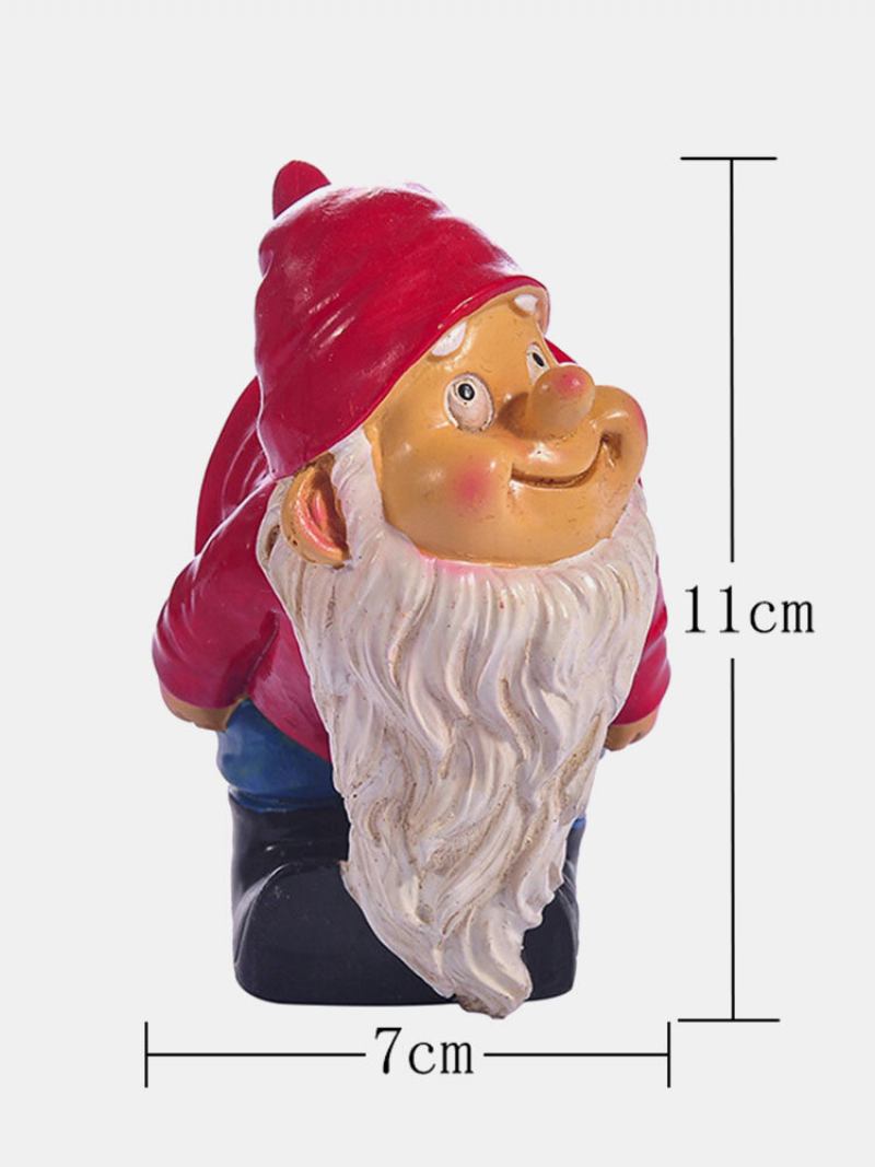 1pc Ρητίνη Gnome Dwarf Που Φλερτάρει Αγάλματα Με Λευκή Γενειάδα Σκυμμένο Για Να Εκθέσει Τον Κώλο Πουλί Διακοσμήσεις Γκαζόν Εσωτερικού Εξωτερικού Χώρου Χριστουγεννιάτικο Στολίδι