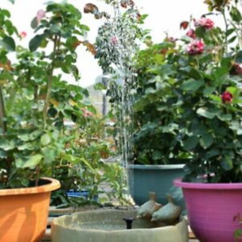 2w 220l/h Solar Powered Water Feature Αντλία Κήπος Ενυδρείο Πισίνα Σιντριβάνι 9v