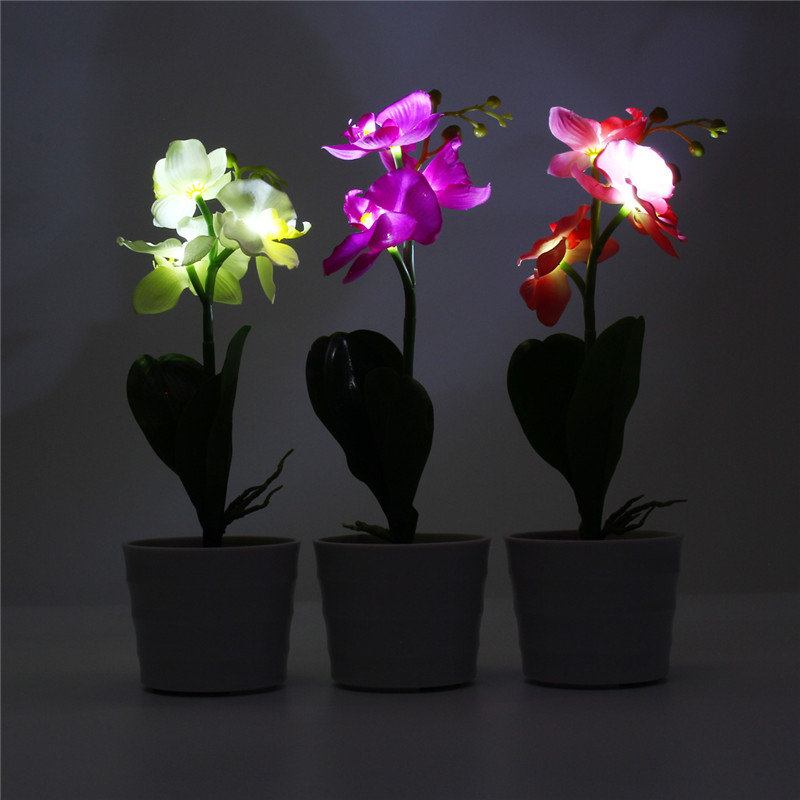 3led Solar Powered Phalaenopsis Flower Stake Κήπος Αυλή Φως Τοπίο Διακόσμηση Εξωτερικού Χώρου