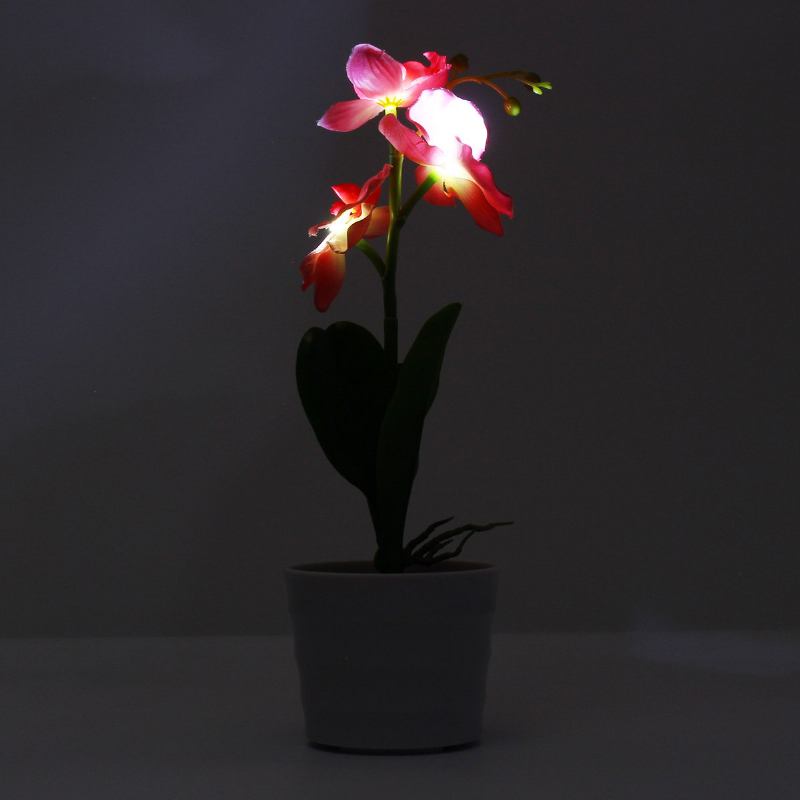 3led Solar Powered Phalaenopsis Flower Stake Κήπος Αυλή Φως Τοπίο Διακόσμηση Εξωτερικού Χώρου