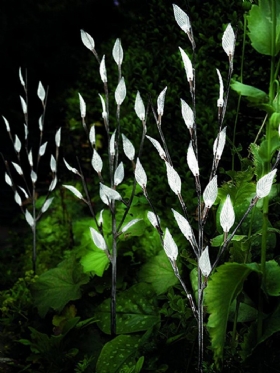 3pcs Solar Powered Tree Branch Leaf Pattern Led Holiday Light Outdoor Path Αδιάβροχο