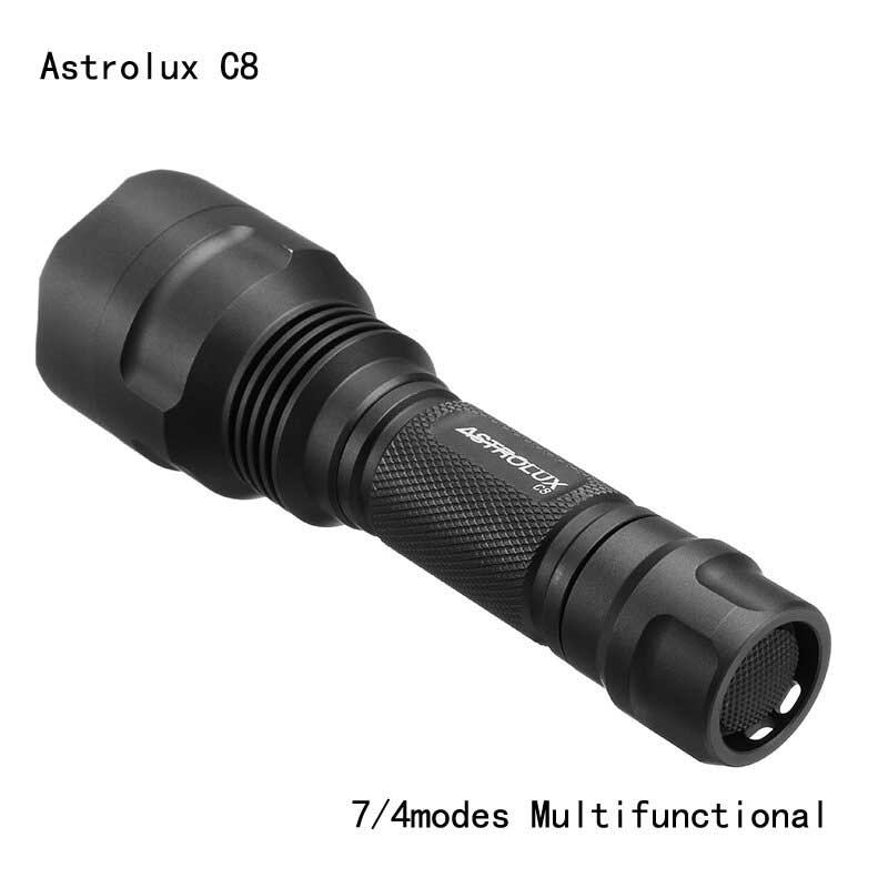 Astrolux C8 Xp-l Hi 1300lumens 7/4modes A6 Driver Tactical Edc Led Flashlight 18650 - 3a