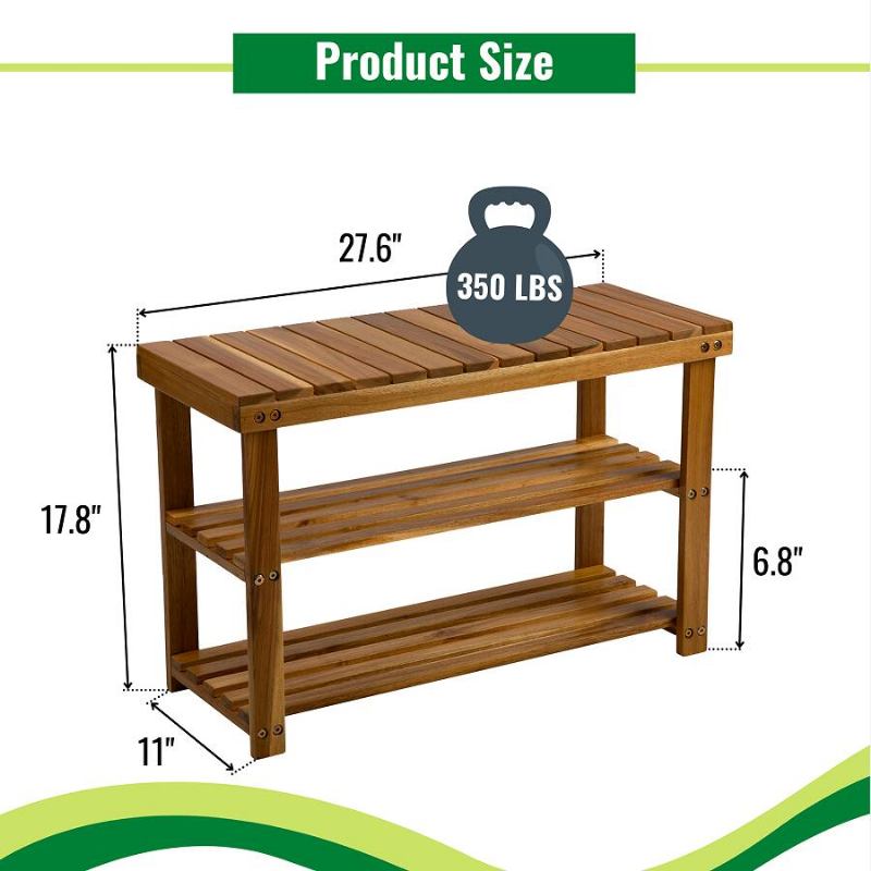 Beefurni Πάγκος Με Σχάρα Παπουτσιών Acacia Wood Ισχυρό Βάρος Που Αντέχει Έως Και 350 Lbs Οι Καλύτερες Ιδέες Για Την Είσοδο Μπροστινή Πόρτα Μπάνιου Φυσικό Χρώμα