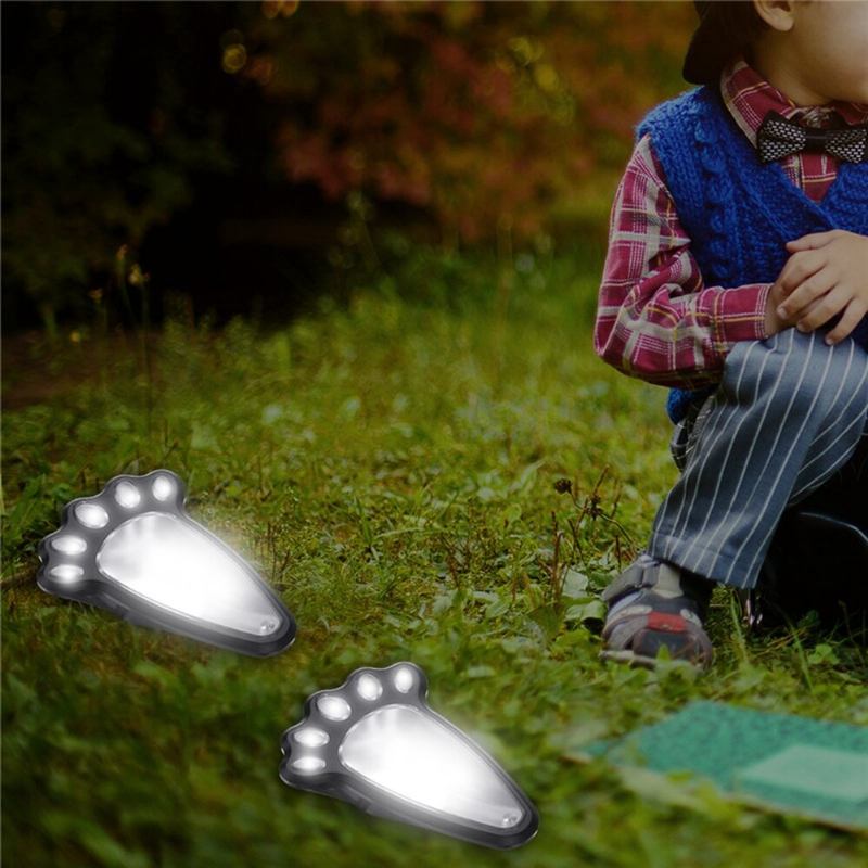 Φωτιστικά 4 Σε 1 Με Ηλιακή Ενέργεια Led Dog Paw Print Φωτιστικό Κήπου Εξωτερικού Χώρου Γκαζόν Αυλής Μονοπατιού