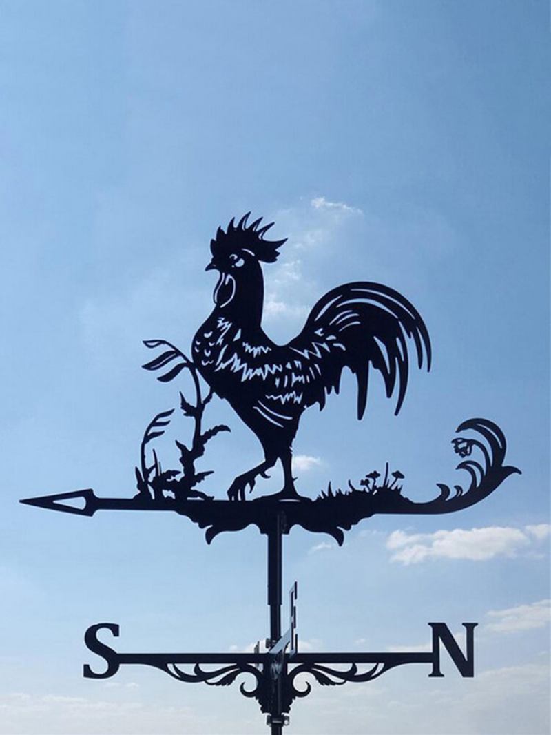 Garden Farm Iron Rooster Dragon Dog Horse Home Weathercock Weather Vane Ένδειξη Κατεύθυνσης Ανέμου Αυλή Εργαλεία Μέτρησης