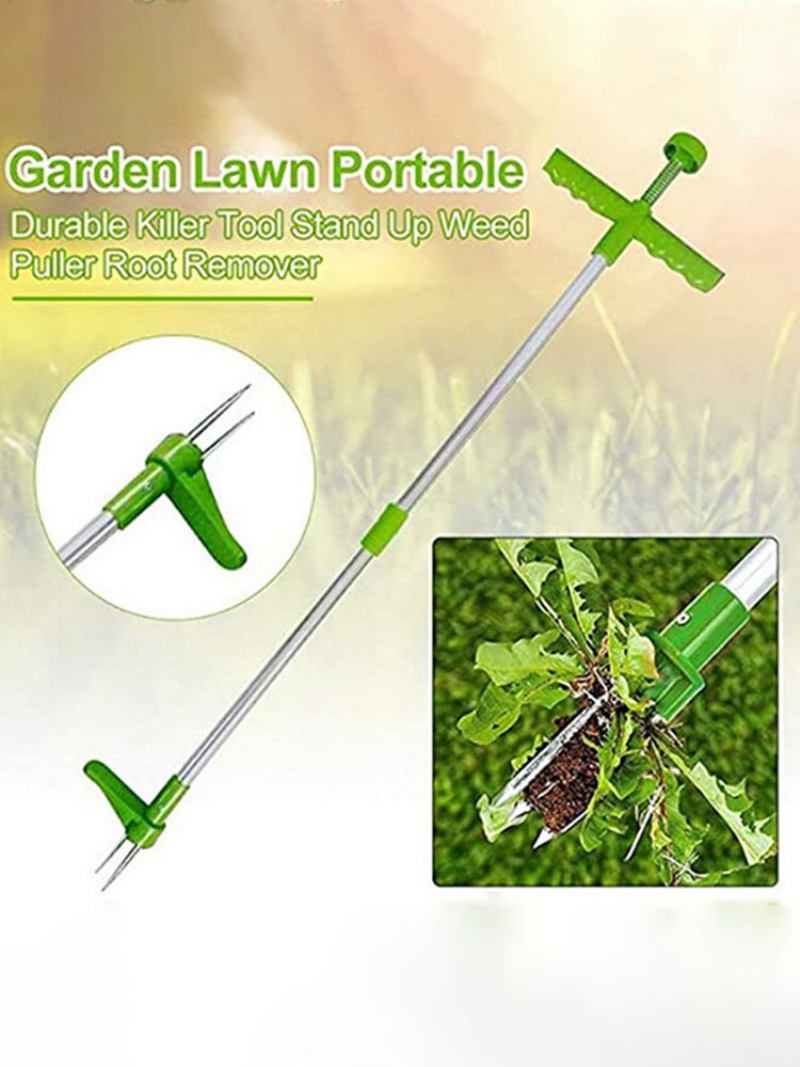 Garden Lawn Stand Up Weed Puller Root Remover Handled Αλουμίνιο Ελαφρύ Εργαλεία Φύτευσης Κήπου