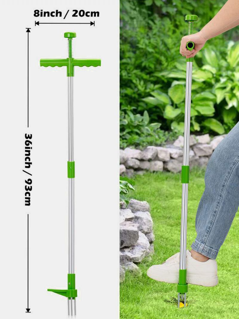 Garden Lawn Stand Up Weed Puller Root Remover Handled Αλουμίνιο Ελαφρύ Εργαλεία Φύτευσης Κήπου