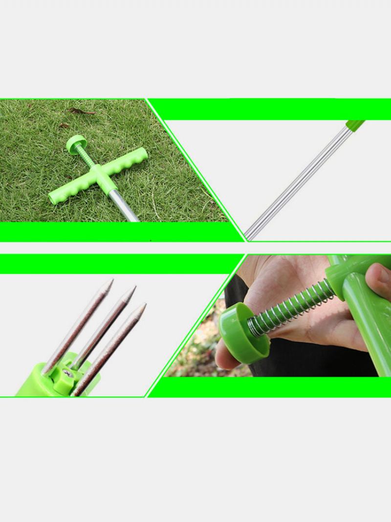 Garden Lawn Stand Up Weed Puller Root Remover Handled Αλουμίνιο Ελαφρύ Εργαλεία Φύτευσης Κήπου