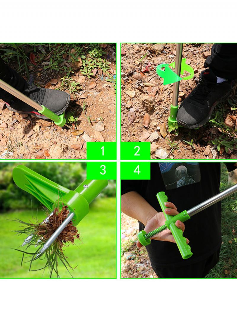 Garden Lawn Stand Up Weed Puller Root Remover Handled Αλουμίνιο Ελαφρύ Εργαλεία Φύτευσης Κήπου