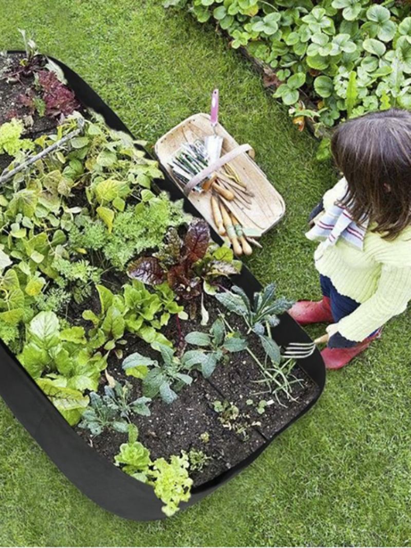 Garden Plant Bed 4/8-hole Rectangular Planting Container Bag Planter Potted