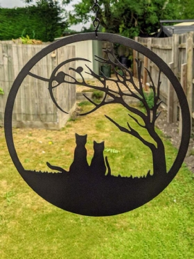 Κρεμαστό 1 Pc Μεταλλικό Μενταγιόν Lonely Fox Shape Cat Chain Craft Window Στολίδι Διακόσμηση Κήπου Σπιτιού