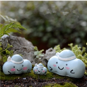 Micro Blue Clouds Landscape Resin Potted Plant Microlandschaft Garden Diy Ornaments