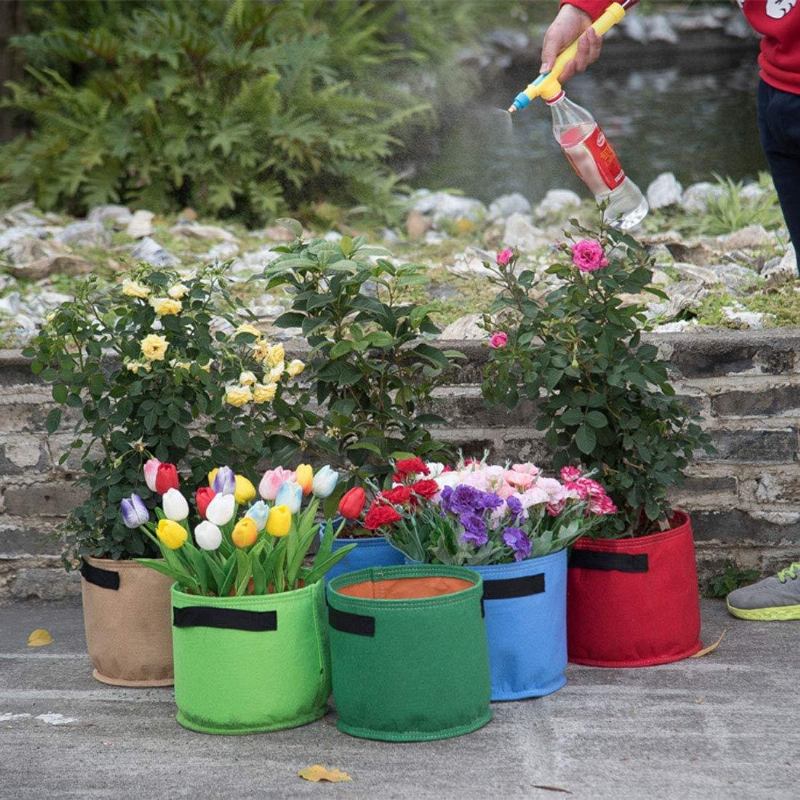 Potato Grow Bags Υφασμάτινα Δοχεία Φυτώριο Κήπος Γλάστρες Φυτά Λουλούδια Λαχανικά