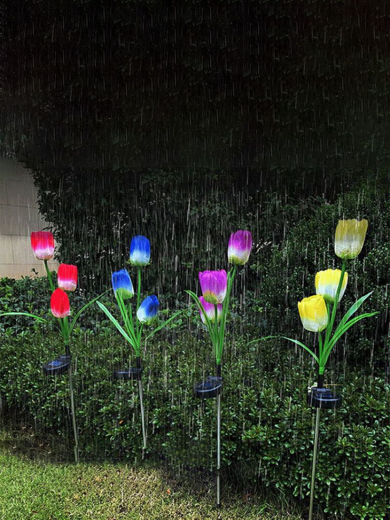 Solar Power Led Tulip Flower Light Φωτιστικά Εξοικονόμησης Ενέργειας Λάμπες Γκαζόν Εξωτερικού Κήπου Μονοπάτι Διακόσμηση Αυλής Φωτιστικό Τοπίου