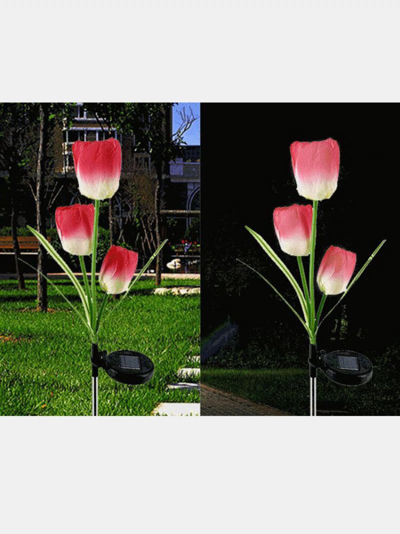 Solar Power Led Tulip Flower Light Φωτιστικά Εξοικονόμησης Ενέργειας Λάμπες Γκαζόν Εξωτερικού Κήπου Μονοπάτι Διακόσμηση Αυλής Φωτιστικό Τοπίου