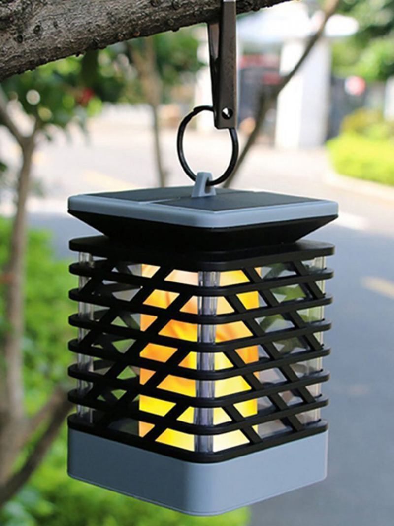 Solar Powered 75 Led Flame Effect Κρεμαστό Φως Φαναριού Εξωτερικό Αδιάβροχο Δέντρο Γκαζόν Κήπου