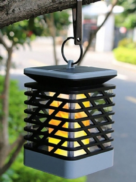 Solar Powered 75 Led Flame Effect Κρεμαστό Φως Φαναριού Εξωτερικό Αδιάβροχο Δέντρο Γκαζόν Κήπου