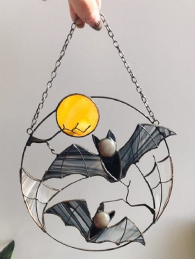Sunflower Bat Shape Wind Chimes Κρεμαστό Στολίδι Εσωτερικού Χώρου Εξωτερικού Sun Catcher Διακόσμηση Σπιτιού Φεστιβάλ Δώρο Γενεθλίων