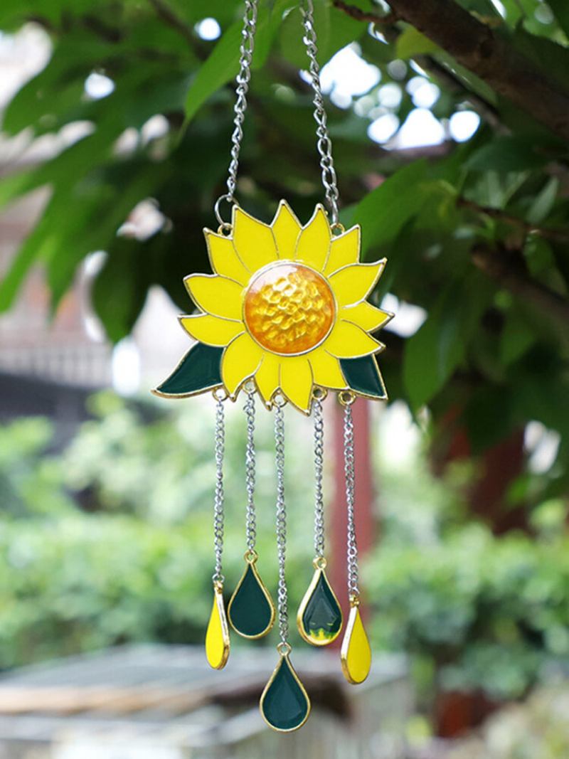 Sunflower Bat Shape Wind Chimes Κρεμαστό Στολίδι Εσωτερικού Χώρου Εξωτερικού Sun Catcher Διακόσμηση Σπιτιού Φεστιβάλ Δώρο Γενεθλίων