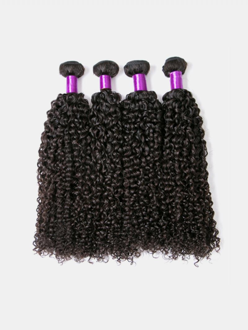 1 Πακέτο Brazilian Kinky Curly Virgin Human Hair Weaving Natural Color