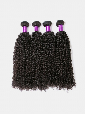 1 Πακέτο Brazilian Kinky Curly Virgin Human Hair Weaving Natural Color